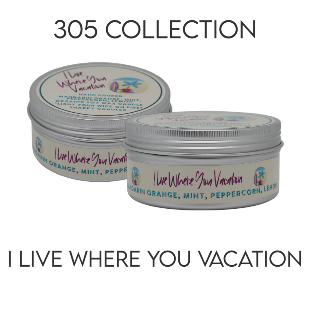 I Live Where You Vacation 5 oz Organic Soy Wax Candle